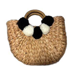 Hand Woven Straw Beach Bag